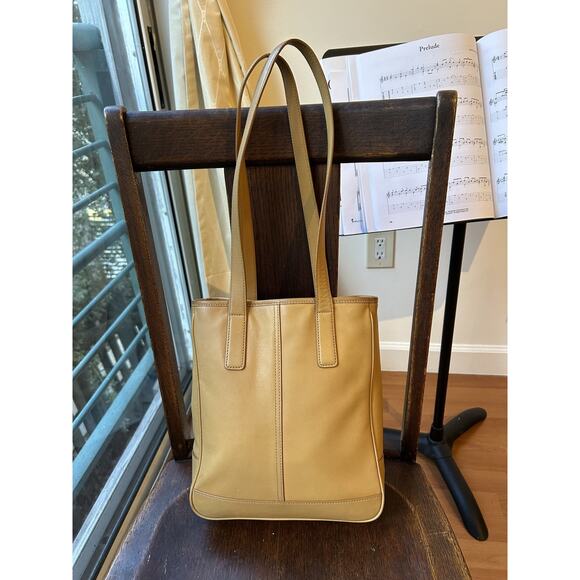 Vintage 90s Coach Hampton Lunch Tote 7776 Shoulder Bag Purse Tan Leather 1992 - Picture 1 of 11